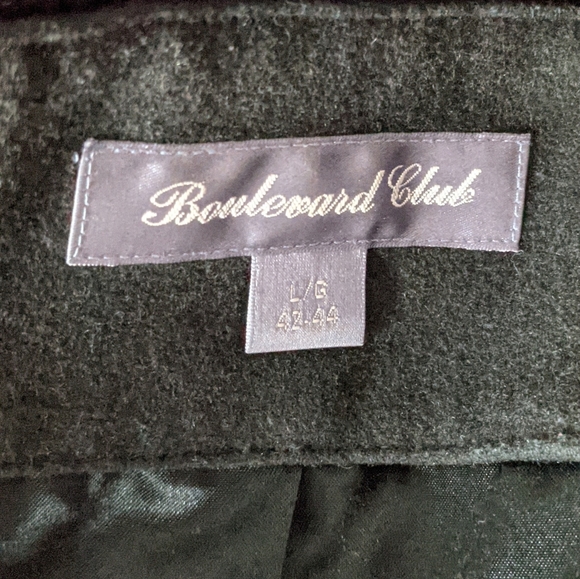 Vintage Dark Green Wool Double Breasted Pea Coat - Picture 6 of 13